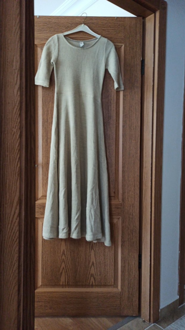 Bej triko Uzun Elbise, - Görsel 2