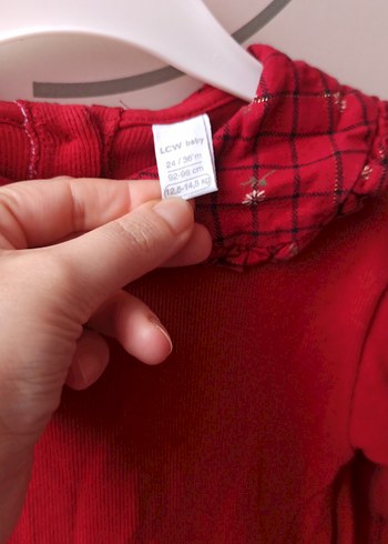 Kız Çocuk Kırmızı Uzun Kollu Fırfırlı Elbise - Görsel 4