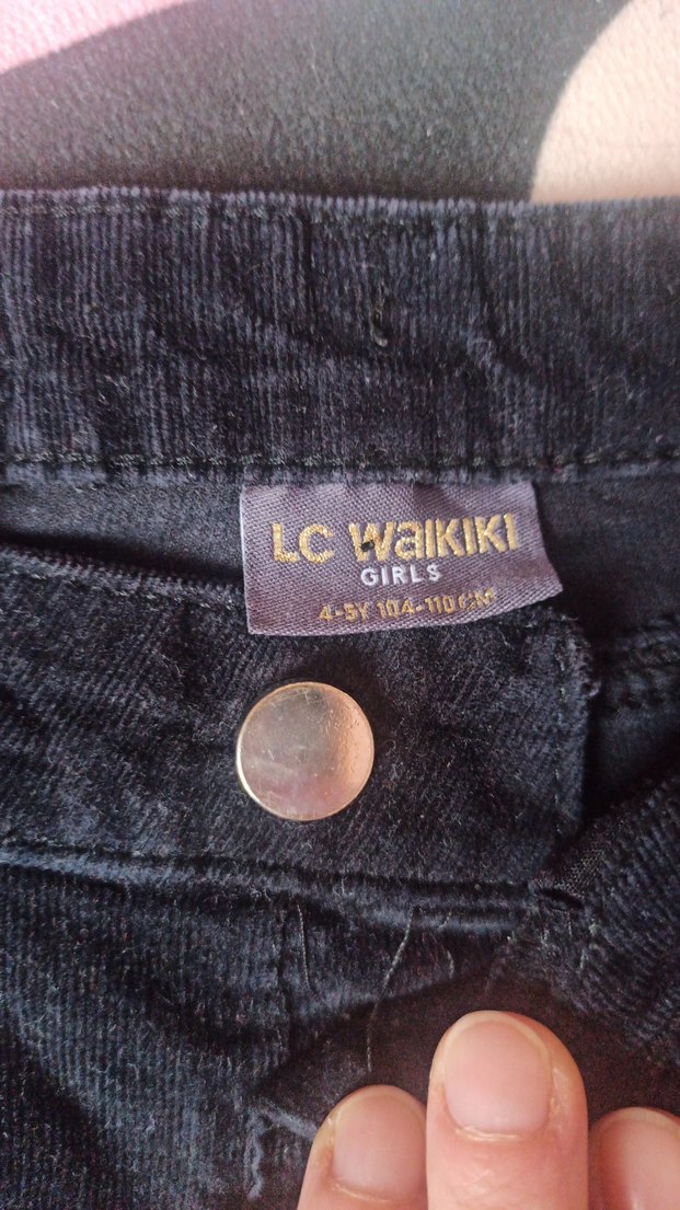 Düğmeli Siyah Mini Kot Şort - Görsel 2