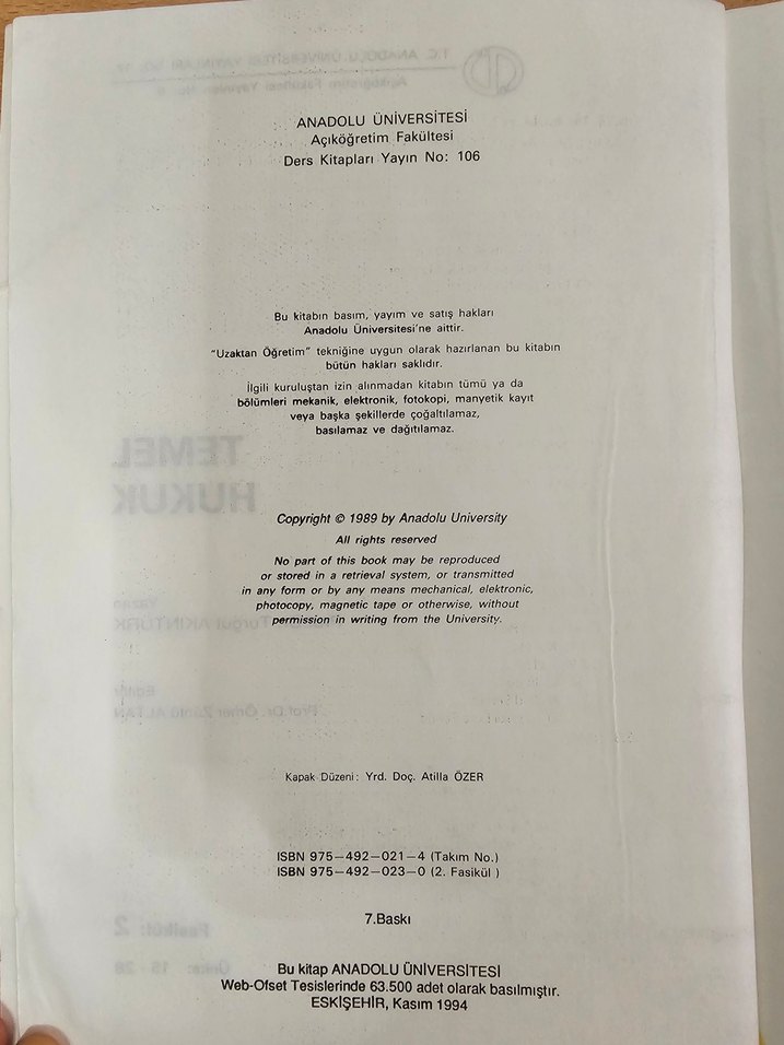 Temel Hukuk 2.fasikül Üniversite Ders Kitabı - Görsel 4