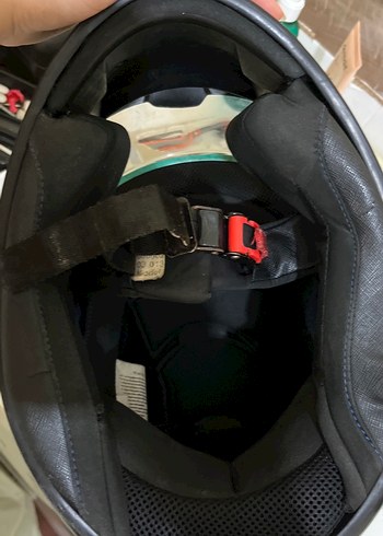 Yeşil Baskılı Biker Motosiklet Kaskı - Görsel 7