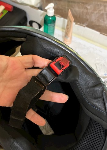 Yeşil Baskılı Biker Motosiklet Kaskı - Görsel 8