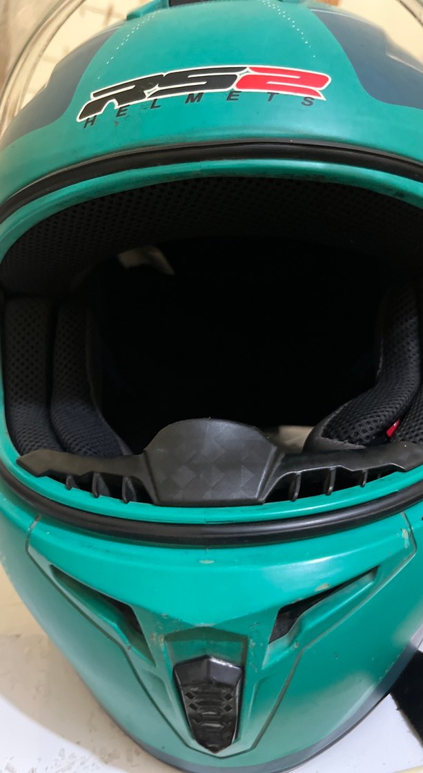 Yeşil Baskılı Biker Motosiklet Kaskı - Görsel 3