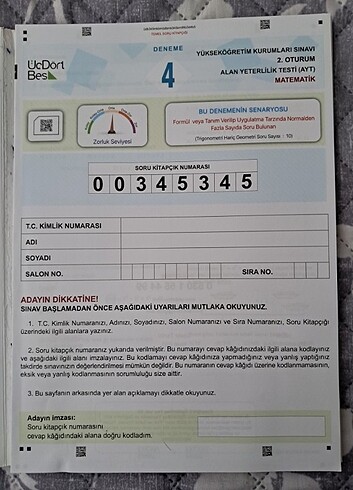  AYT MATEMATİK DENEMELERİ
