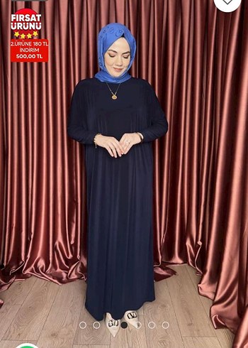 xxl Beden Kahverengi Salaş Uzun Elbise