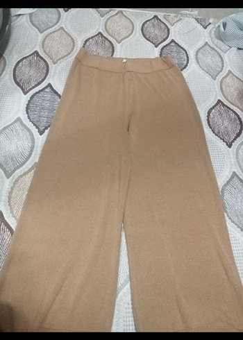 l Beden camel Renk Bej Kadın Kumaş Pantolon - Rahat Kesim