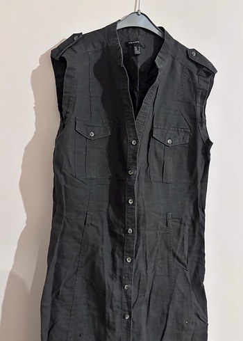 Keten mango elbise - Görsel 3