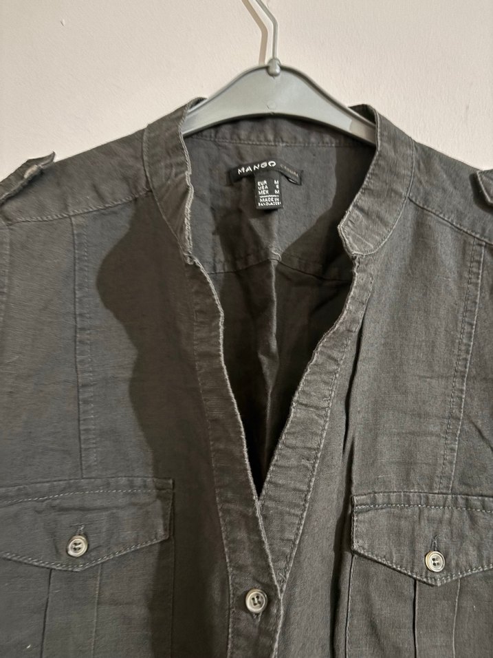 Keten mango elbise - Görsel 2