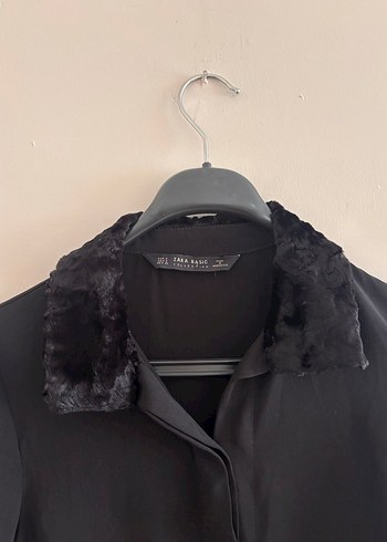 Siyah Düğmeli Uzun Kollu Kadın Gömlek - Görsel 2