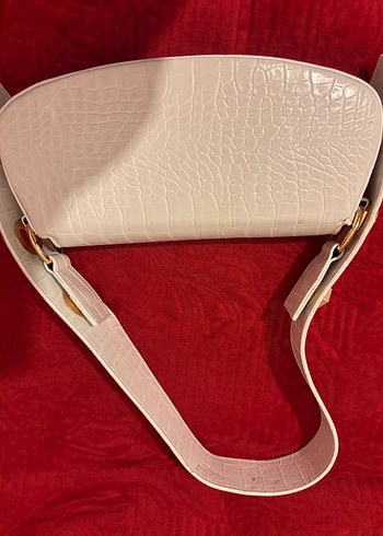 Beyaz Deri Kadın Omuz Çantası MANC - Görsel 7