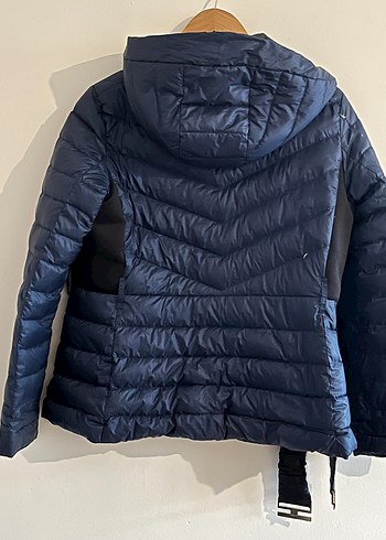 Kemerli Lacivert Kadın şişme mont - Görsel 2