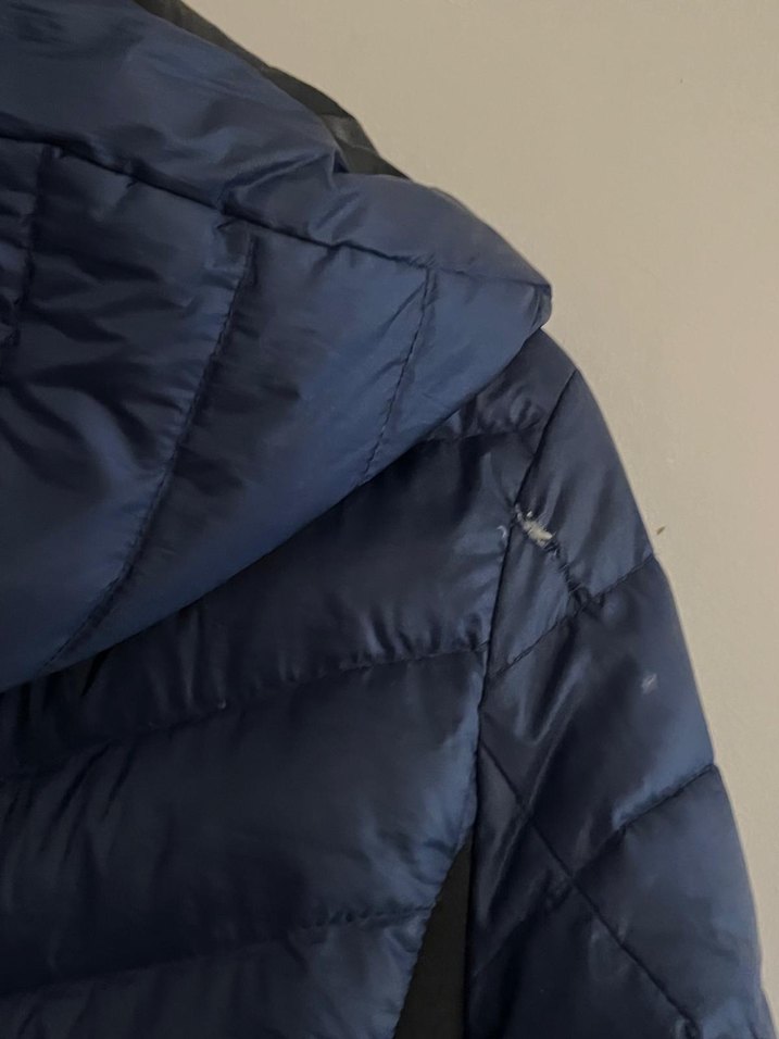 Kemerli Lacivert Kadın şişme mont - Görsel 4