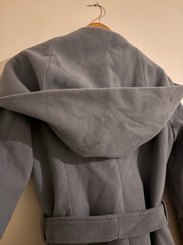 Gri Kuşaklı Kadın Kaban - Görsel 4