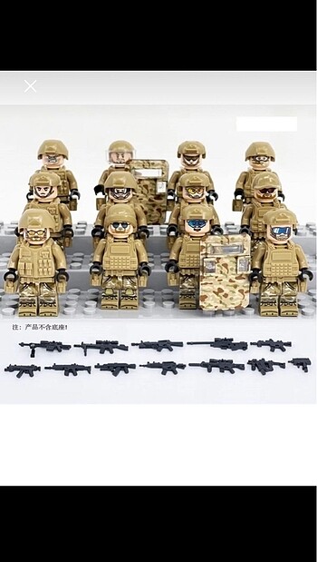  Beden Renk 12 li Lego Swat Asker Figür