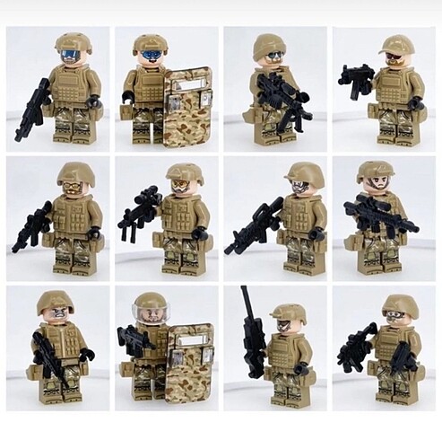 12 li Lego Swat Asker Figür