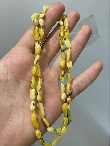 Damla kehribar kolye - Görsel 3