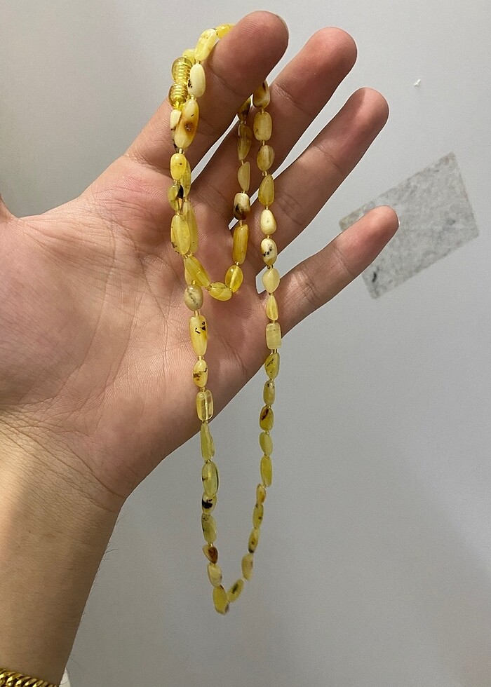 Damla kehribar kolye - Görsel 2