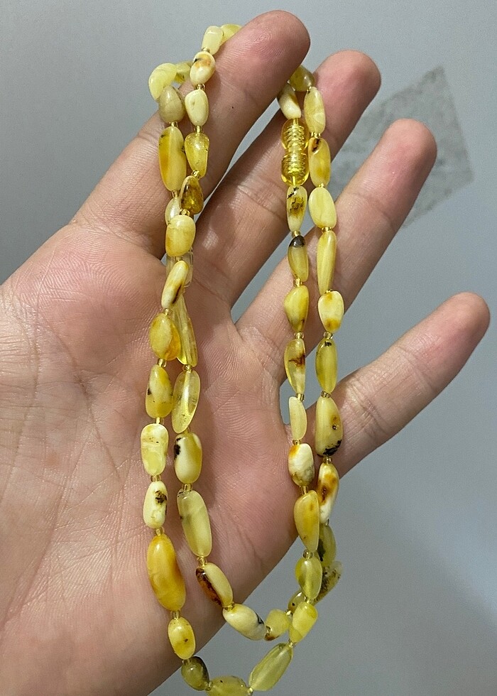 Damla kehribar kolye - Görsel 3