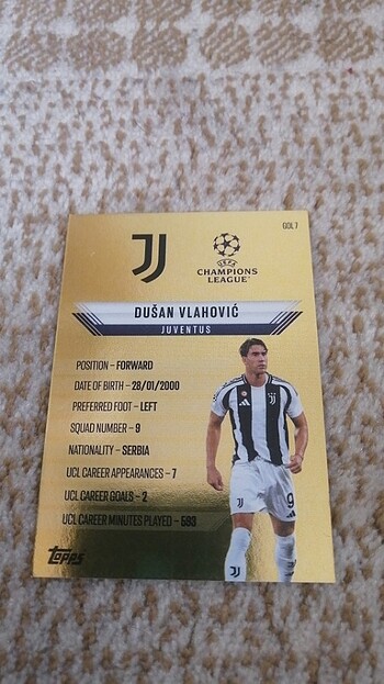  Match attax 2024/25 Vlahovic gold edge 