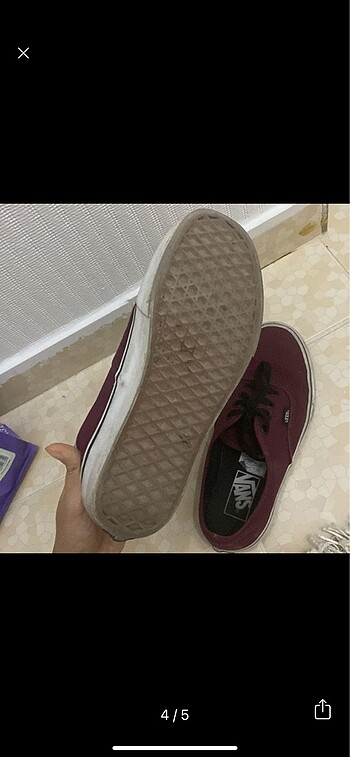 38 Beden bordo Renk Bordo vans