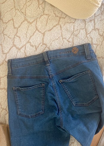 l Beden Kadın Normal Boy Mavi Denim Pantolon