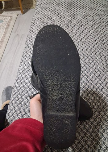 Kadın Siyah Deri Gotik Tokalı Bot - Görsel 6