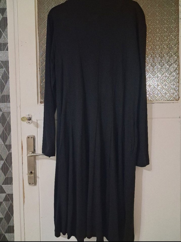 Siyah Uzun Kollu Ferace - Görsel 3