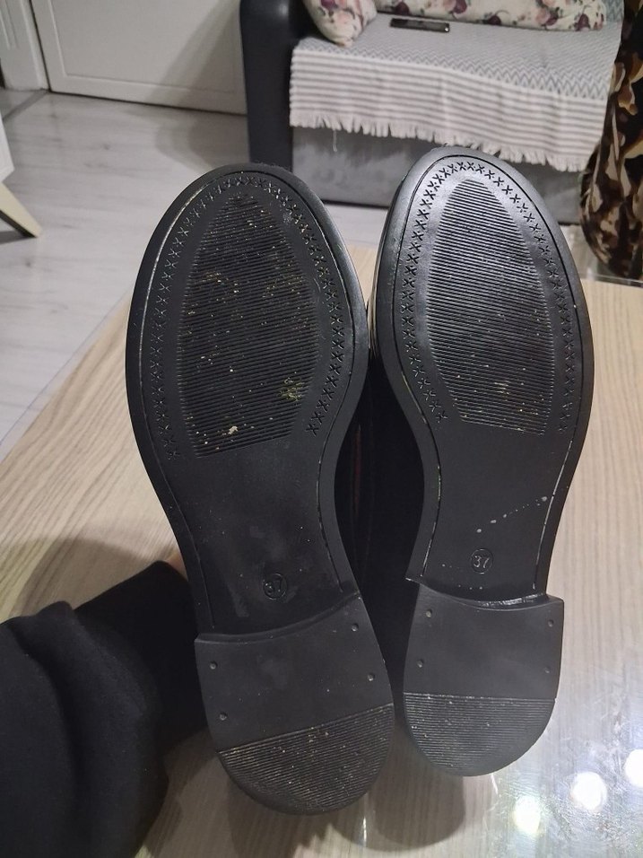 Siyah Rugan Tokalı Kadın Loafer - Görsel 5