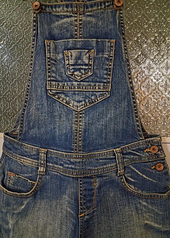 Kot Askılı Şort Tulum - Görsel 4