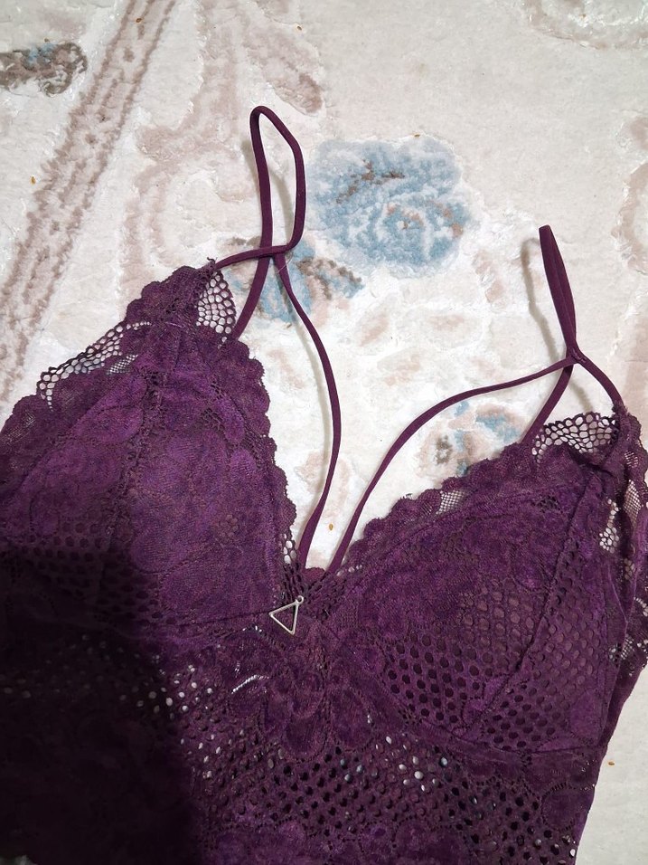 Mor Dantel Bralet - Görsel 2