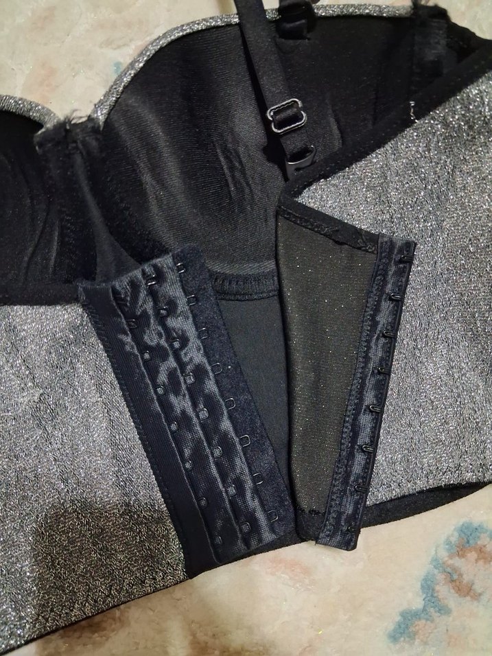 Parlak Gri Kadın Büstiyer - Görsel 3