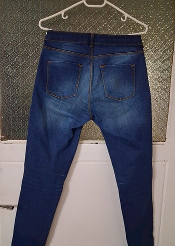 Kadın Lacivert Normal Boy Denim Pantolon - Görsel 3