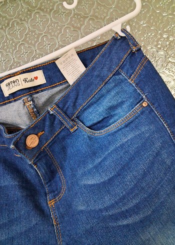 Kadın Lacivert Normal Boy Denim Pantolon - Görsel 2