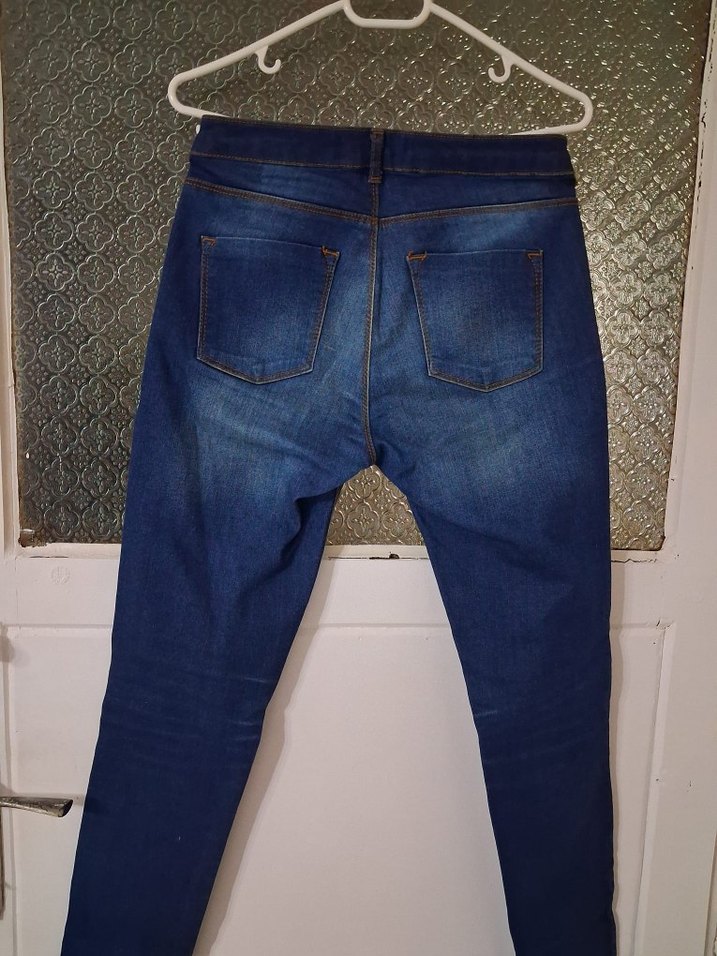 Kadın Lacivert Normal Boy Denim Pantolon - Görsel 3