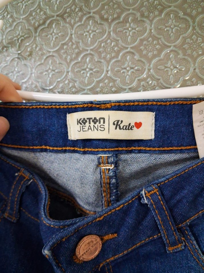 Kadın Lacivert Normal Boy Denim Pantolon - Görsel 4