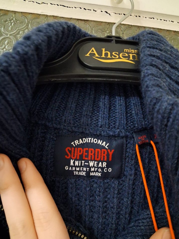 Erkek Lacivert Yün Örgü Kazak - Görsel 4