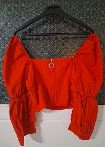Kırmızı Kadın Bluz - Görsel 2