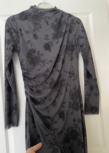 Manuka gri tül elbise - Görsel 2