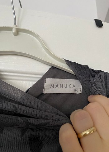 Manuka gri tül elbise - Görsel 3