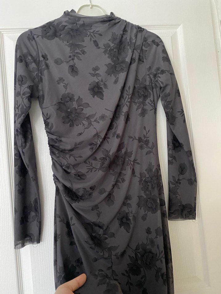 Manuka gri tül elbise - Görsel 2