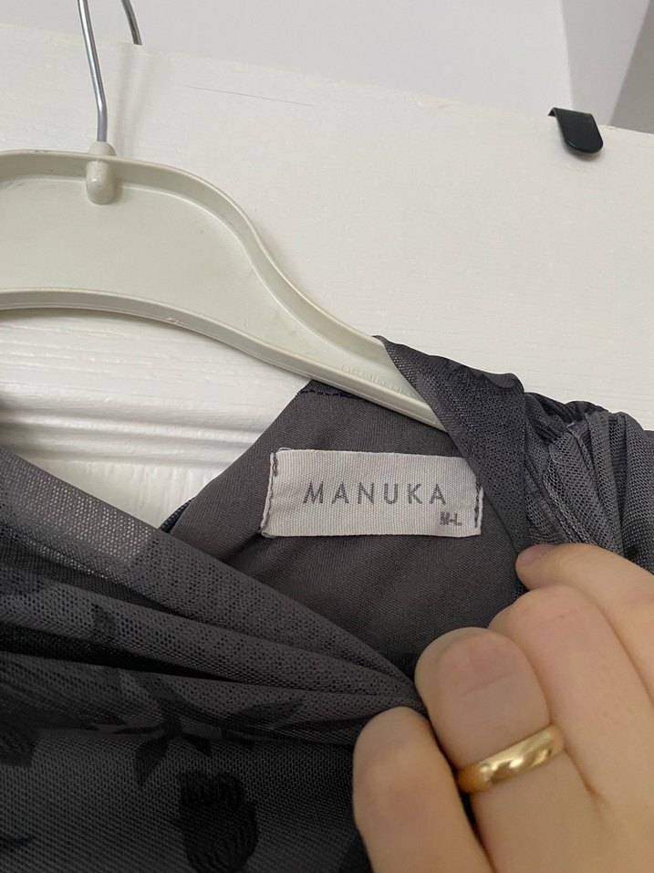 Manuka gri tül elbise - Görsel 3