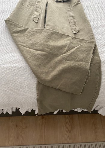 Kadın hali Kemerli Keten mango Tulum - Görsel 6