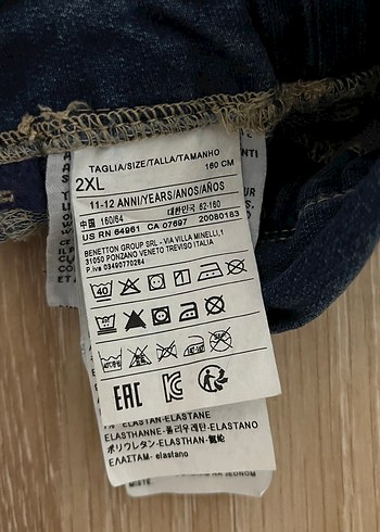 Benetton Kemer Detaylı Lacivert Mini Kot Etek