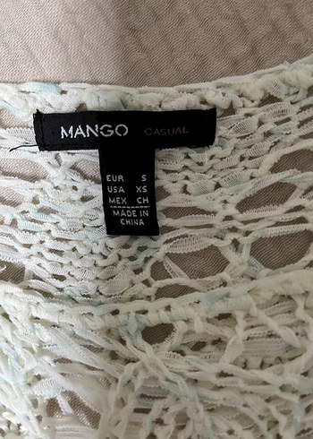 Mango Bohem Tarz Beyaz Örgü Triko
