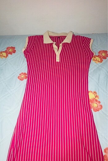 Pembe uzun elbise m