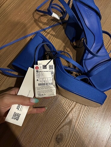38 Beden mavi Renk zara topuklu