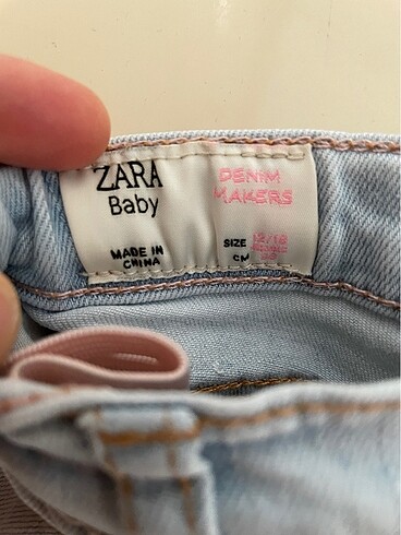 18-24 Ay Beden mavi Renk Zara babek kot pantolon