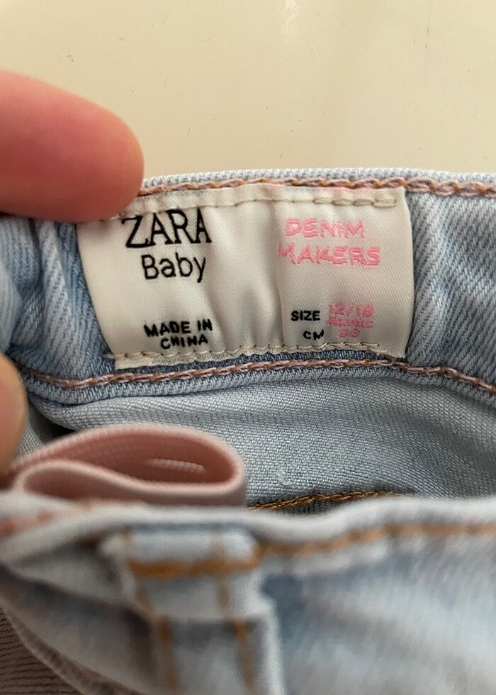 Zara babek kot pantolon - Görsel 4