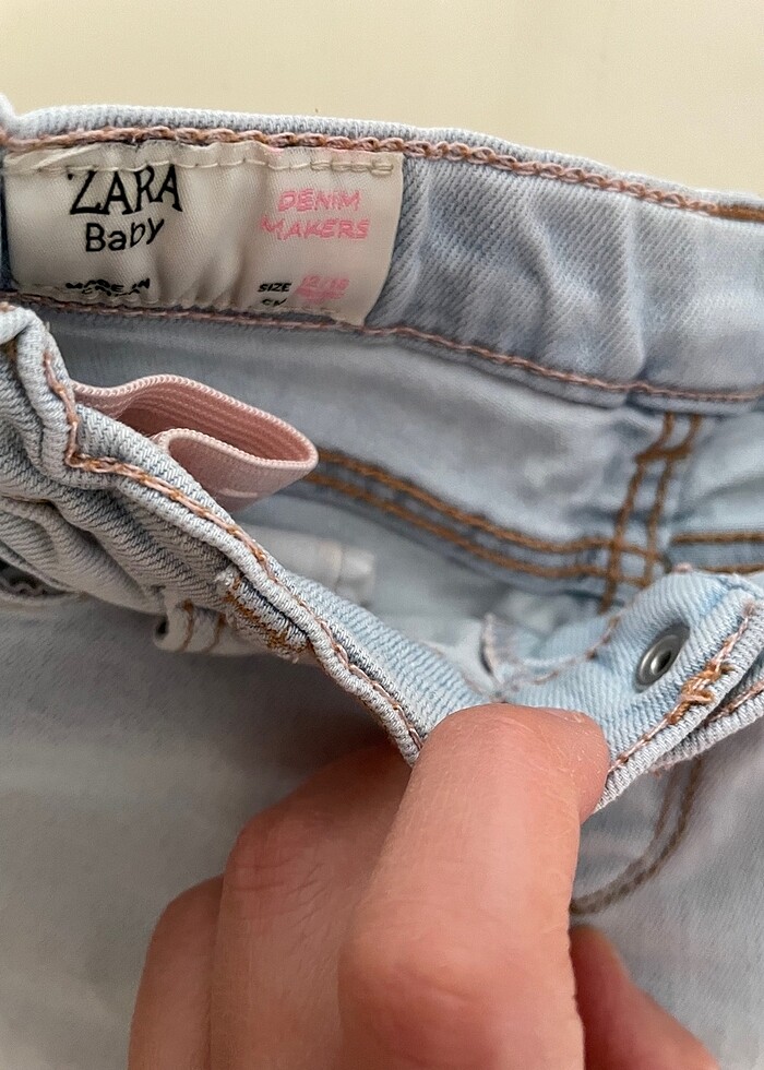 Zara babek kot pantolon - Görsel 3