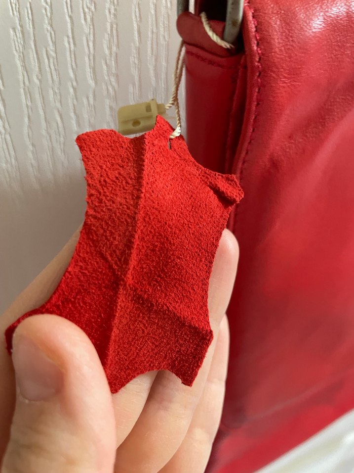 Kırmızı 100% deri Fermuarlı Kadın Çanta - Görsel 4